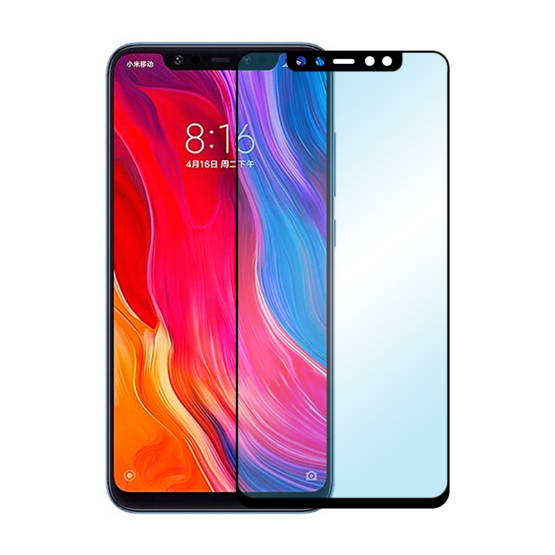 Защитное стекло 3D Classic для Xiaomi Mi 8, черная рамка - 1