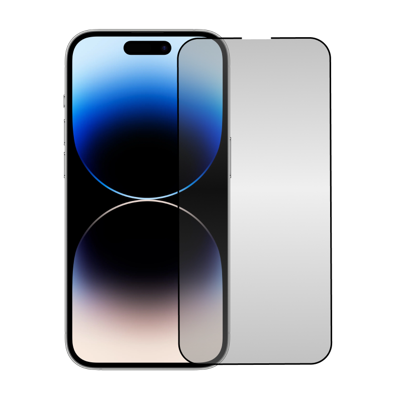 Защитное стекло 3D Privacy для Apple iPhone 14 Pro, черная рамка - 1
