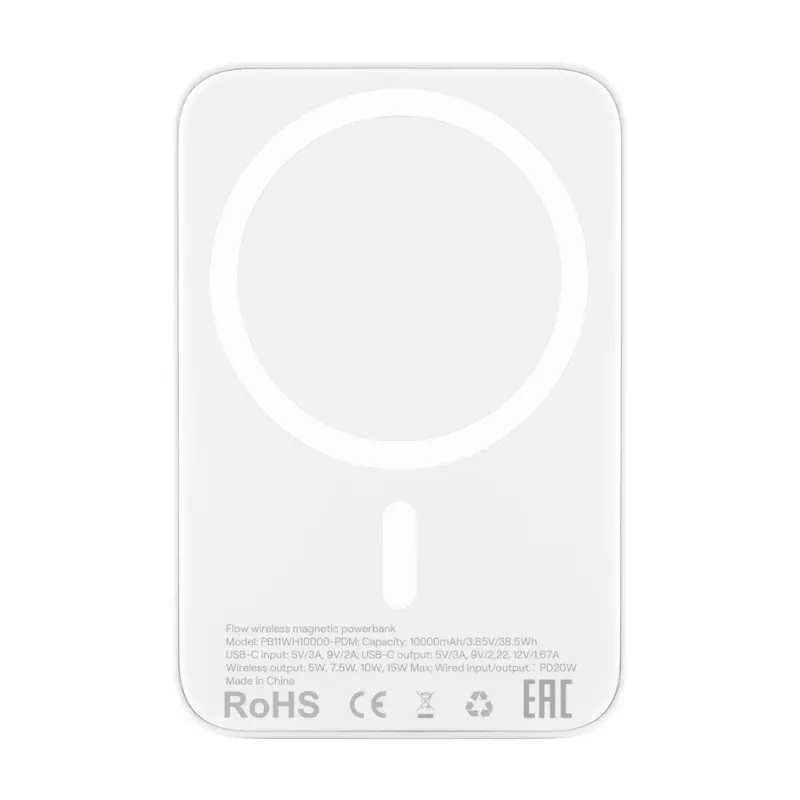 Внешний аккумулятор с беспроводной зарядкой uBear Flow Wireless Power Bank 10000 мАч 20 Вт - 2