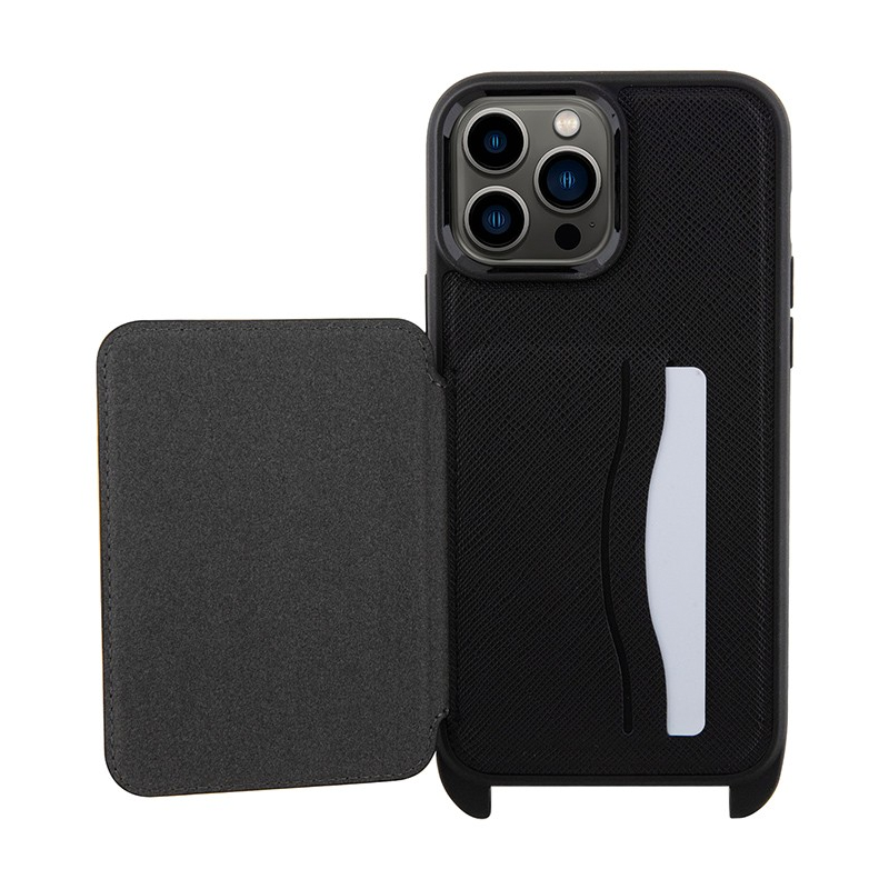 Клип-кейс (накладка) с визитницей CG Mobile Lagerfeld Karl PU Saffiano CrossBody Cardslot для Apple iPhone 15 Pro Max - 2