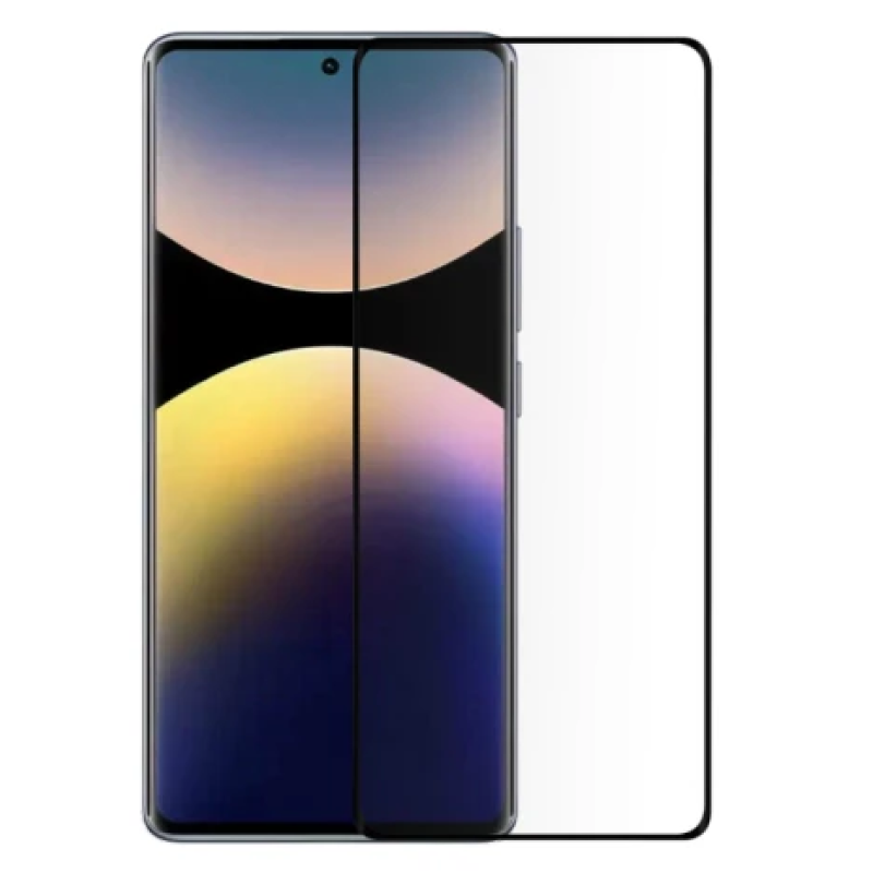 Защитное стекло 3D Premium для Xiaomi Redmi Note 14S, черная рамка - 1