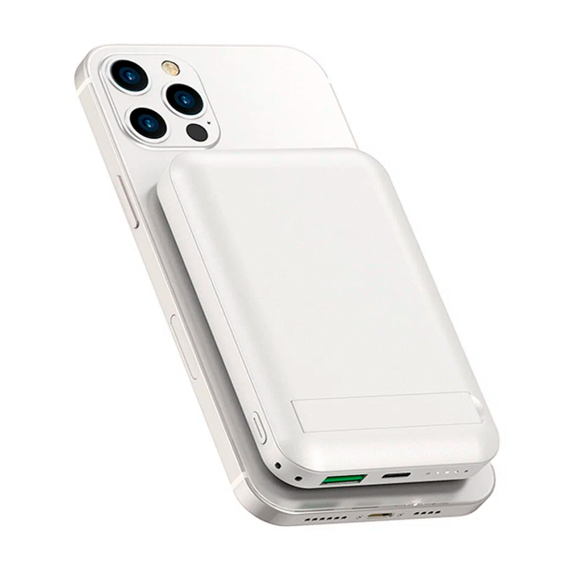 Внешний аккумулятор с беспроводной зарядкой WIWU Snap Cube Magnetic Wireless Power Bank 10000 мАч 22.5 Вт - 2