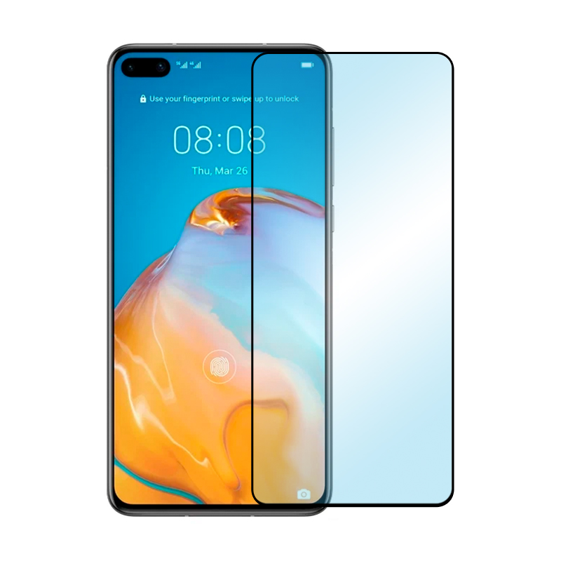 Защитное стекло 3D Classic для Huawei P40, черная рамка - 1