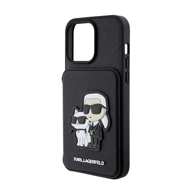 Клип-кейс (накладка) с визитницей CG Mobile Lagerfeld Karl PU Saffiano Cardslot для Apple iPhone 15 Pro - 2