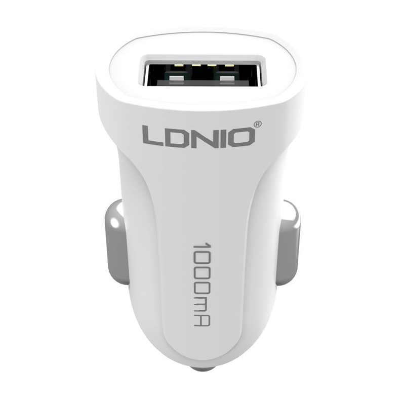 Автомобильное зарядное устройство + кабель Lightning Ldnio DL-C17 5 Вт, белый - 1