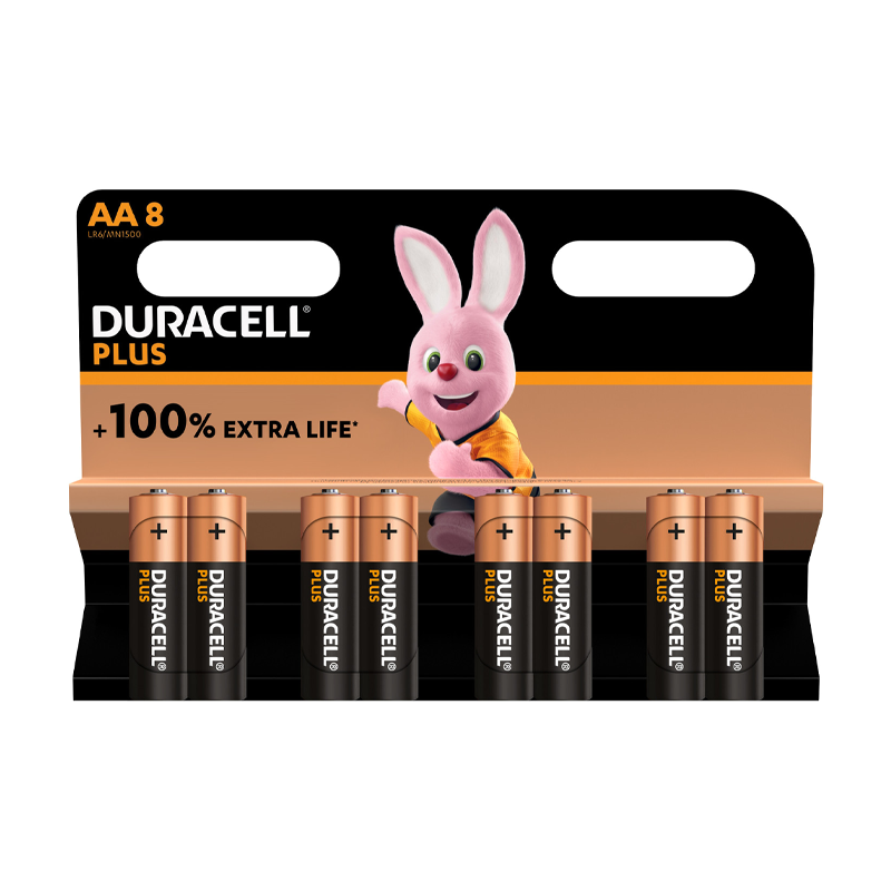 Батарейка Duracell Plus AA LR6-8BL, 8шт  - 1