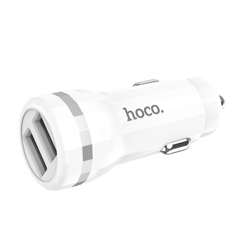 Автомобильное зарядное устройство + кабель Lightning Hoco Z27 12 Вт, белый - 2