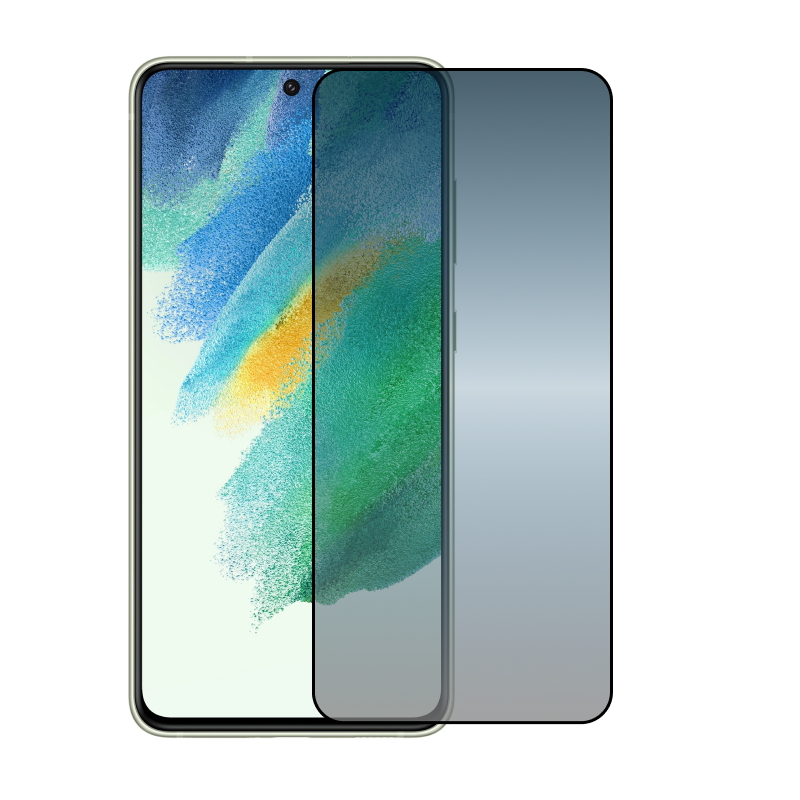 Защитное стекло 3D Privacy для Samsung Galaxy S21 FE, черная рамка - 1