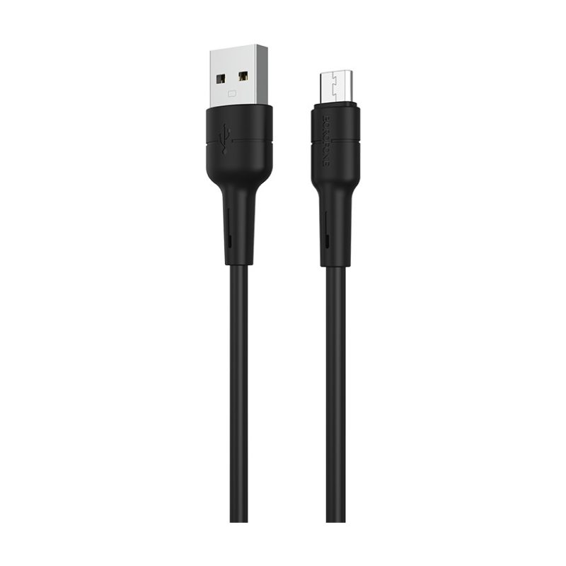 Дата-кабель Borofone BX30 Micro 1 м, чёрный - 1