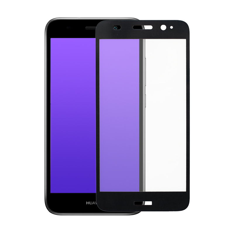 Защитное стекло 3D Classic для Huawei Y3 2017, черная рамка - 1