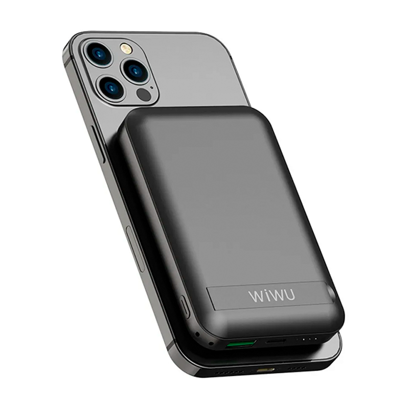 Внешний аккумулятор с беспроводной зарядкой WIWU Snap Cube Magnetic Wireless Power Bank 10000 мАч 22.5 Вт - 2