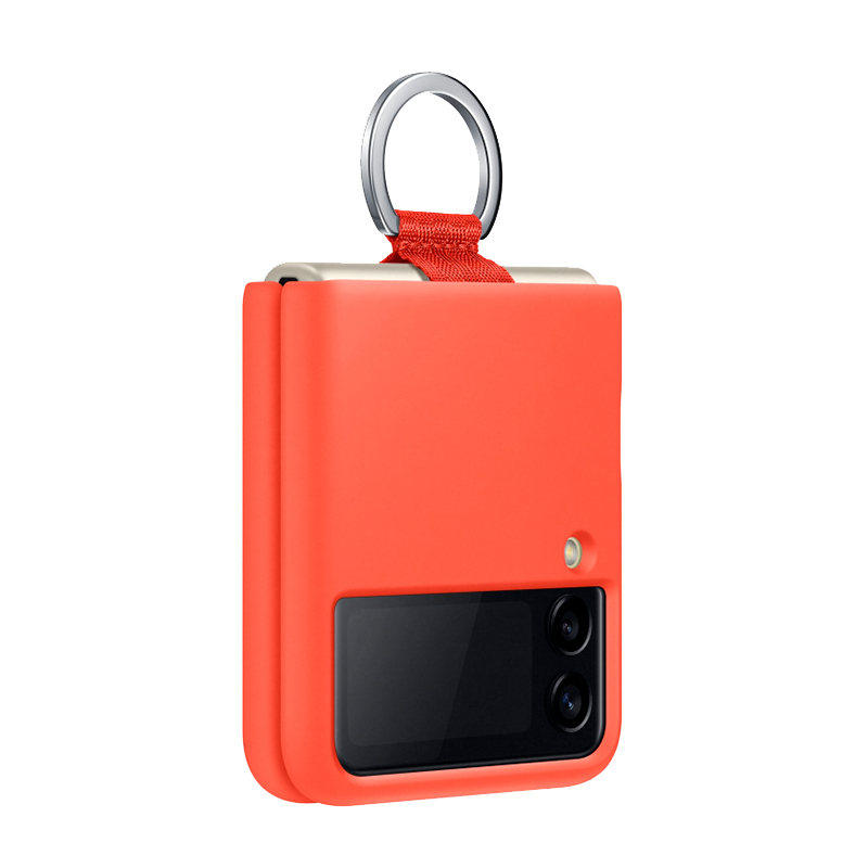Клип-кейс (накладка) Samsung Silicone cover With Ring для Samsung Galaxy Z Flip 3 - 2