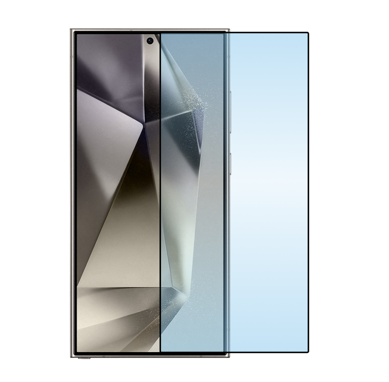 Защитное стекло 3D Classic для Samsung Galaxy S24 Ultra, черная рамка - 1