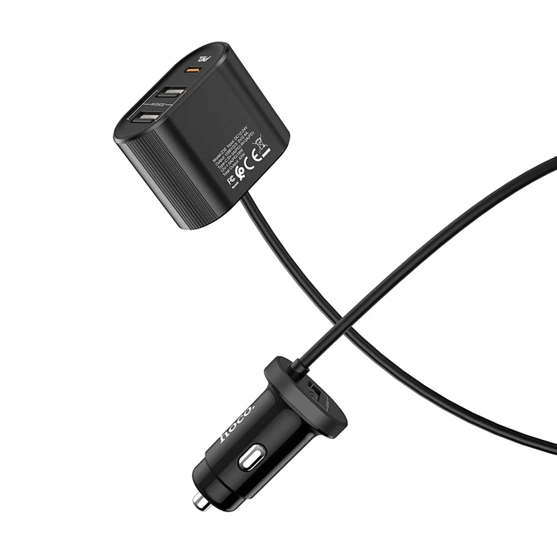 Автомобильное зарядное устройство Hoco Z35 18 Вт, чёрный - 2