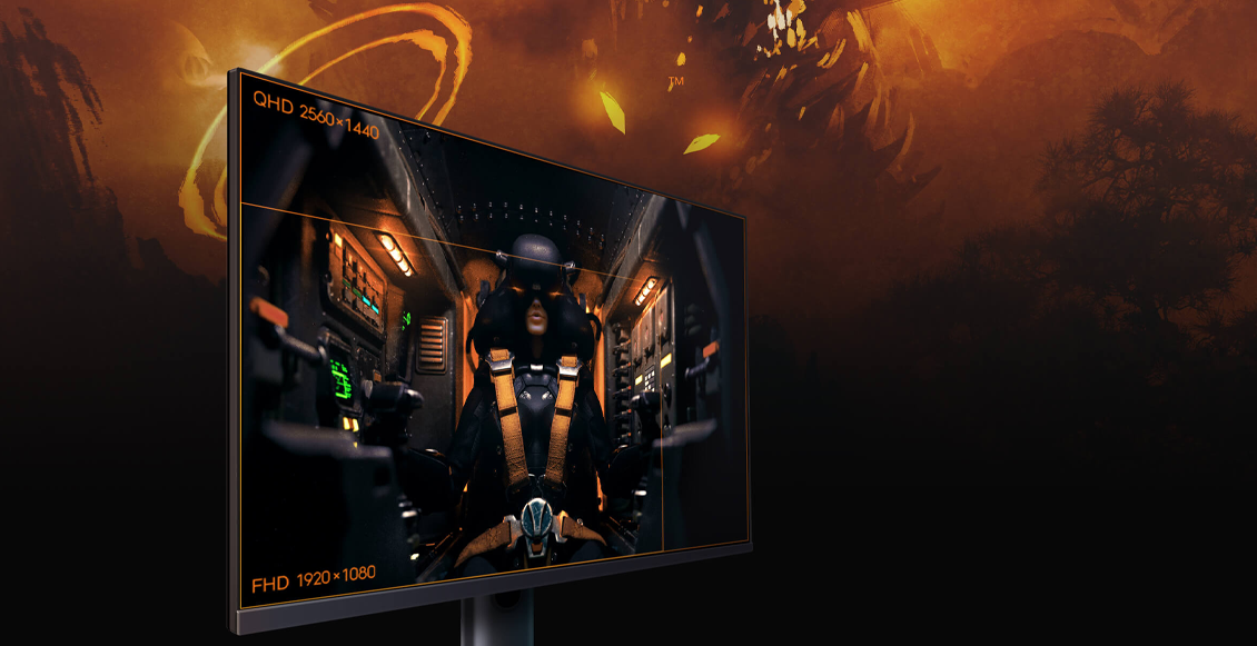 Монитор Xiaomi Mi Display 2K 27" чёрный с регулируемым наклоном (RMMNT27NQ)  - 1