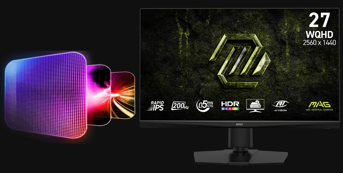 Монитор MSI MAG 272QPF E20 27" чёрный с регулируемым наклоном, высотой и поворотом (272QPF) Монитор MSI MAG 272QPF E20 27" чёрный с регулируемым наклоном, высотой и поворотом (272QPF) - 5