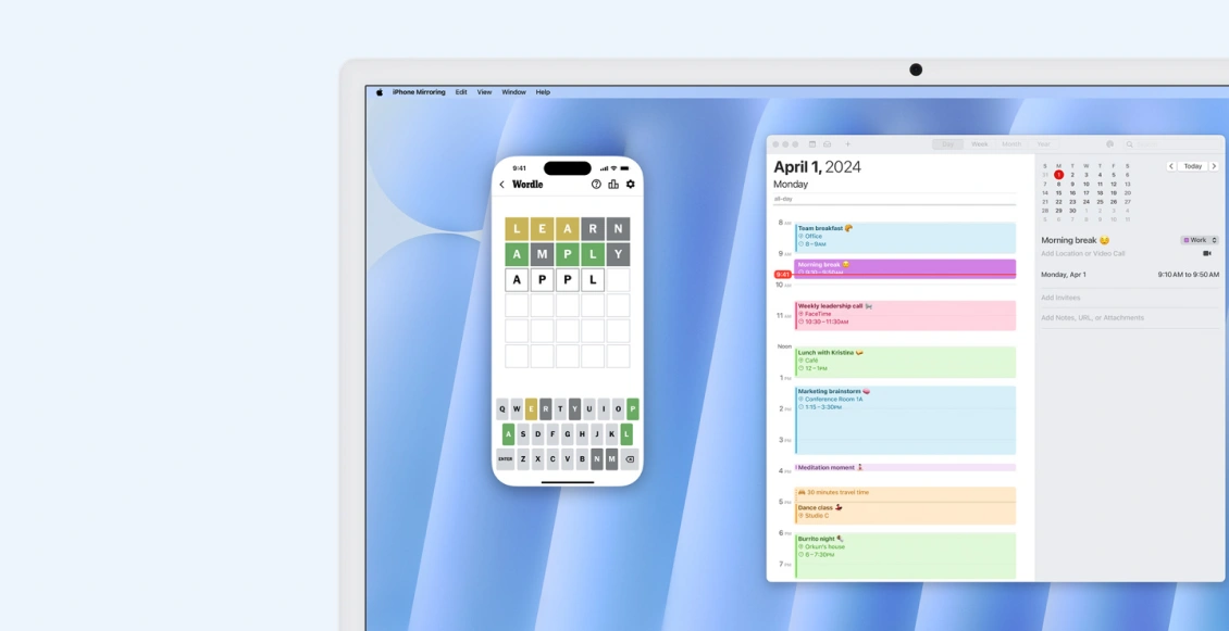 Моноблок Apple iMac 24" M4 (10-core GPU) 16 ГБ, 256 ГБ  (MWV13), синий - 1