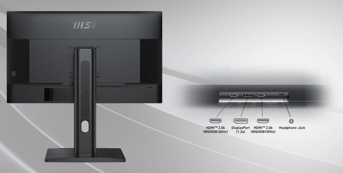Монитор MSI PRO MP275QPG 27" чёрный с регулируемым наклоном и высотой (MP275QPG) Монитор MSI PRO MP275QPG 27" чёрный с регулируемым наклоном и высотой (MP275QPG) - 6