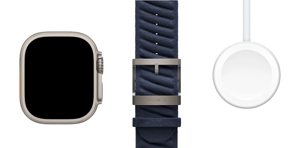 Умные часы Apple Watch Hermes Ultra 3 49mm GPS + Cellular Silver Titanium Case Gris Single Tour Scub'H Diving Strap Умные часы Apple Watch Hermes Ultra 3 49mm GPS + Cellular Silver Titanium Case Gris Single Tour Scub'H Diving Strap - 7