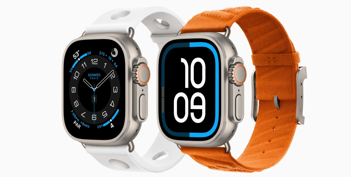 Умные часы Apple Watch Hermes Ultra 3 49mm GPS + Cellular Silver Titanium Case Gris Single Tour Scub'H Diving Strap Умные часы Apple Watch Hermes Ultra 3 49mm GPS + Cellular Silver Titanium Case Gris Single Tour Scub'H Diving Strap - 1