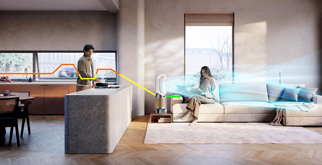 Увлажнитель-очиститель воздуха Dyson Purifier Humidify+Cool Formaldehyde PH05 бело-золотой - 2