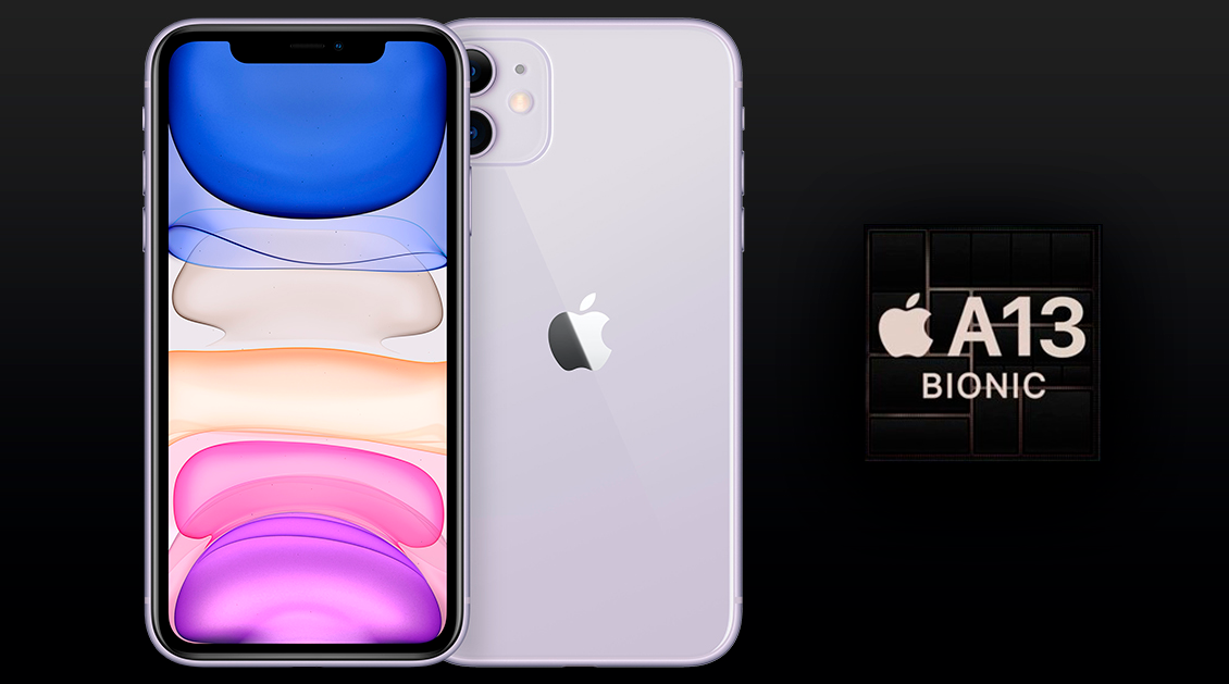 Смартфон Apple iPhone 11 64 ГБ чёрный (1sim + eSim) Смартфон Apple iPhone 11 64 ГБ чёрный (1sim + eSim) - 1