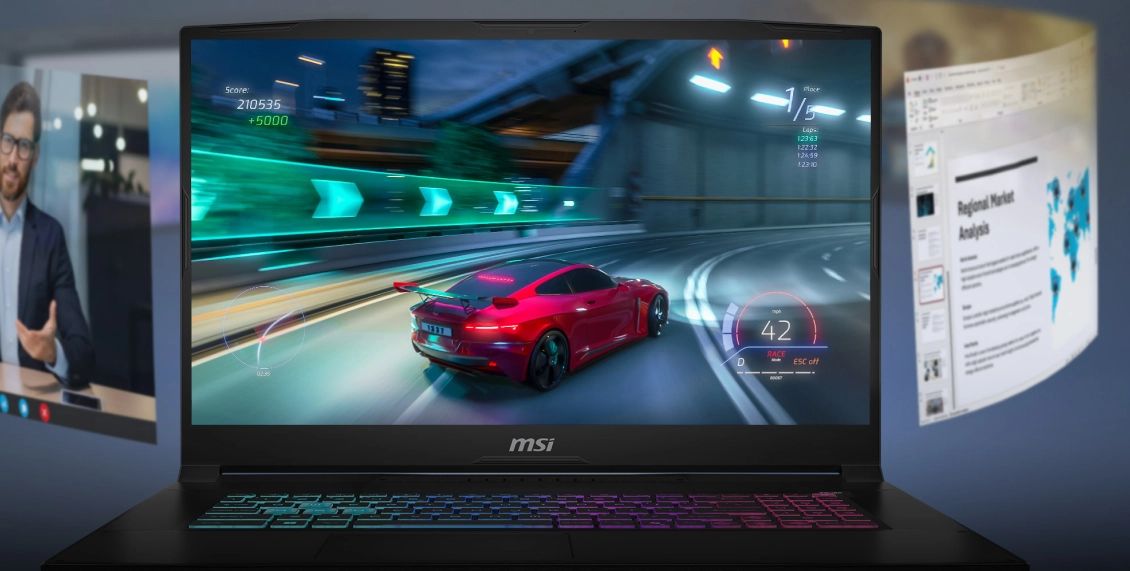 Ноутбук MSI Katana 17 HX B14 (2025) Core i5 14450HX GeForce RTX5060 32 ГБ, 1 ТБ SSD (9S7-17L791-275), чёрный Ноутбук MSI Katana 17 HX B14 (2025) Core i5 14450HX GeForce RTX5060 32 ГБ, 1 ТБ SSD (9S7-17L791-275), чёрный - 4