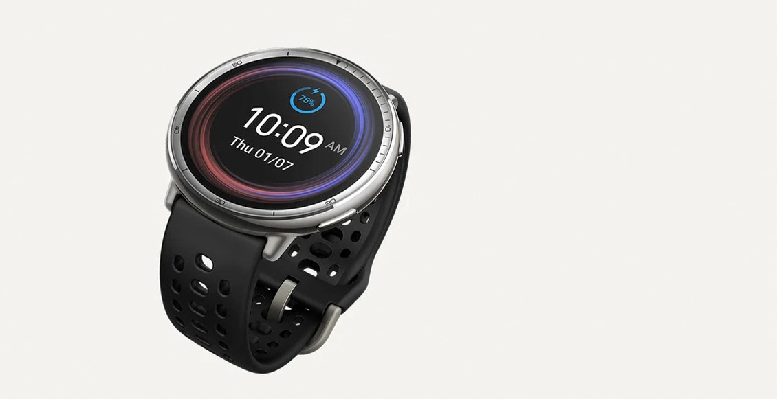Умные часы Xiaomi Amazfit Active 2 (Round) Standard Edition серебристый (красный ремешок) Умные часы Xiaomi Amazfit Active 2 (Round) Standard Edition серебристый (красный ремешок) - 1