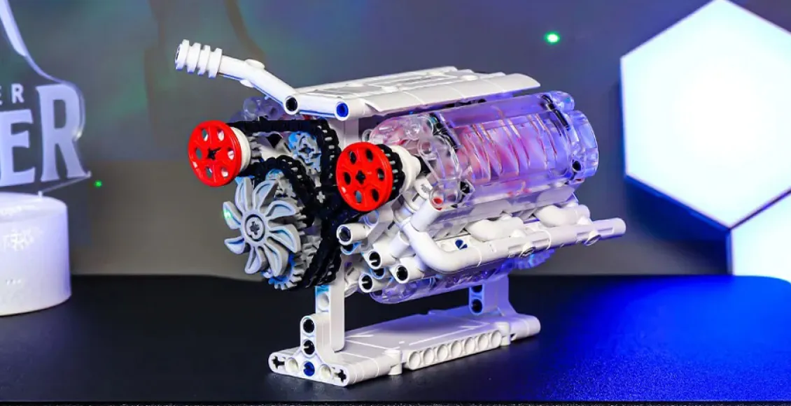 Конструктор Xiaomi Onebot Mini Engine Building Set Car V6 Motor, 400+ шт Конструктор Xiaomi Onebot Mini Engine Building Set Car V6 Motor, 400+ шт - 1