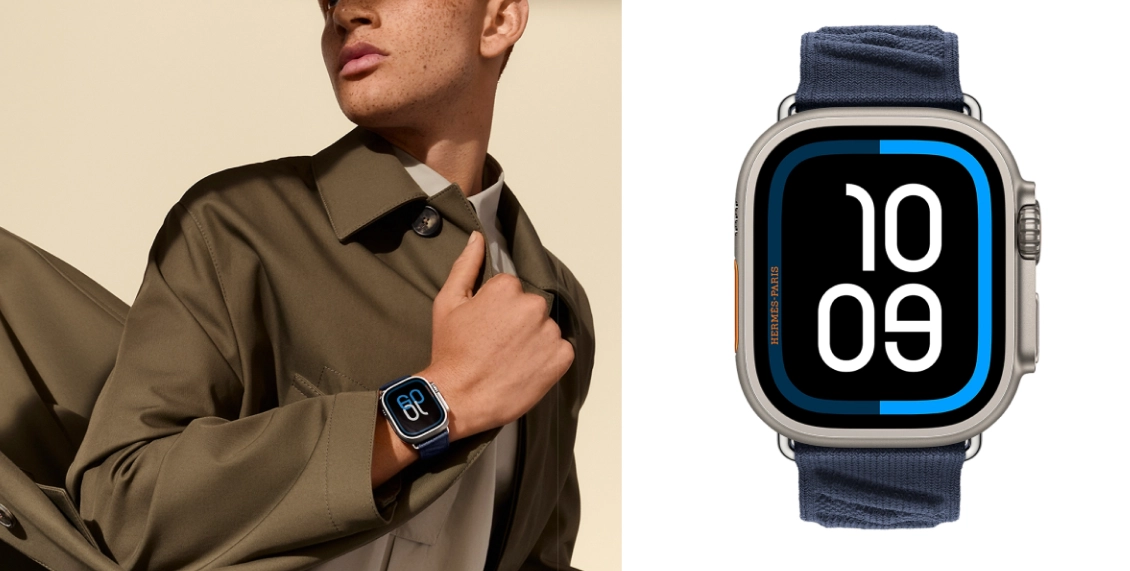Умные часы Apple Watch Hermes Ultra 3 49mm GPS + Cellular Silver Titanium Case Gris Single Tour Scub'H Diving Strap Умные часы Apple Watch Hermes Ultra 3 49mm GPS + Cellular Silver Titanium Case Gris Single Tour Scub'H Diving Strap - 6