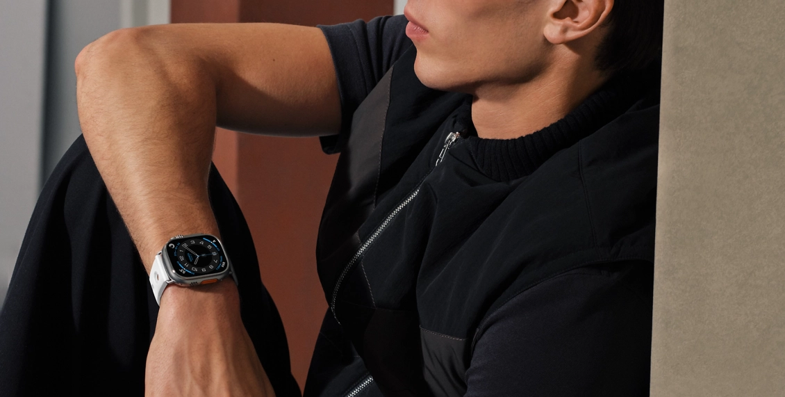 Умные часы Apple Watch Hermes Ultra 3 49mm GPS + Cellular Silver Titanium Case Gris Single Tour Scub'H Diving Strap Умные часы Apple Watch Hermes Ultra 3 49mm GPS + Cellular Silver Titanium Case Gris Single Tour Scub'H Diving Strap - 5