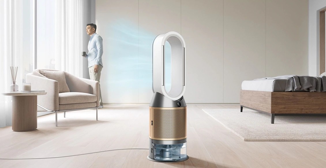 Увлажнитель-очиститель воздуха Dyson Purifier Humidify+Cool Formaldehyde PH05 бело-золотой - 5
