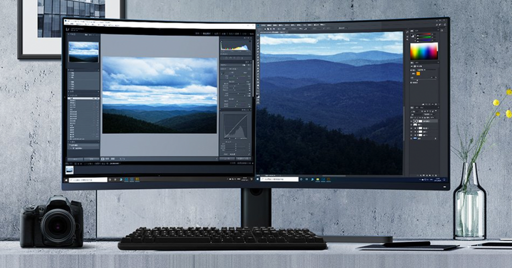 Монитор Xiaomi Mi Curved Gaming 34" чёрный с регулируемым наклоном и высотой (XMMNTWQ34) Монитор Xiaomi Mi Curved Gaming 34" чёрный с регулируемым наклоном и высотой (XMMNTWQ34) - 3