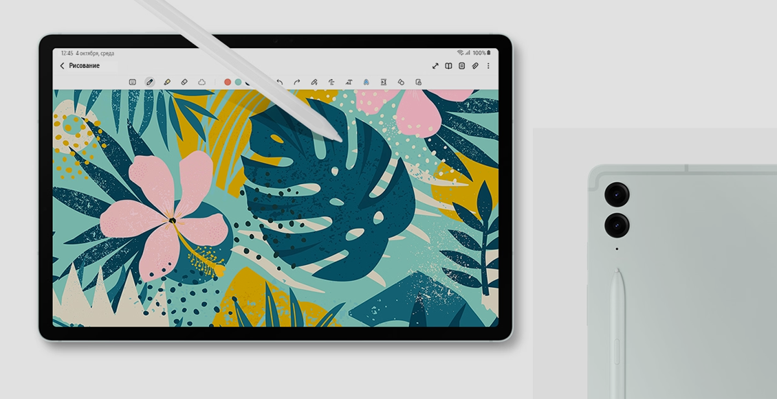 Планшет Samsung Galaxy Tab S9 FE Plus (SM-X610) Wi-Fi 8/128 ГБ серебристый  - 4