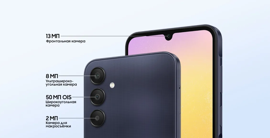 Смартфон Samsung Galaxy A25 8/256 ГБ голубой (2sim - гибридный слот)  - 3