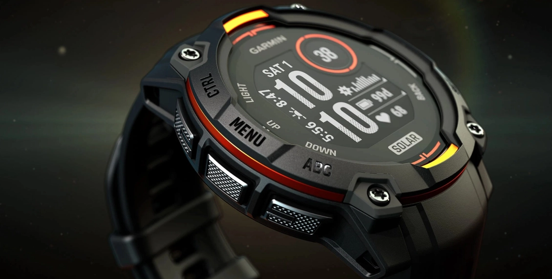 Умные часы Garmin Instinct 3 45mm Solar Black чёрный (чёрный ремешок) Умные часы Garmin Instinct 3 45mm Solar Black чёрный (чёрный ремешок) - 1