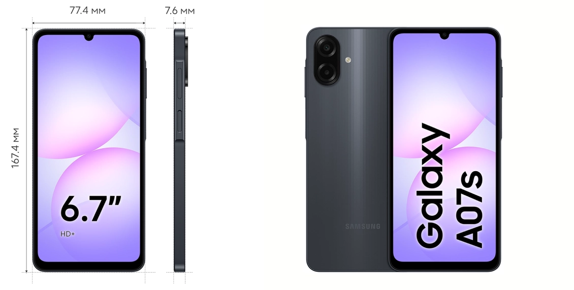 Смартфон Samsung Galaxy A07s 4/128 ГБ чёрный (2sim) Смартфон Samsung Galaxy A07s 4/128 ГБ чёрный (2sim) - 7