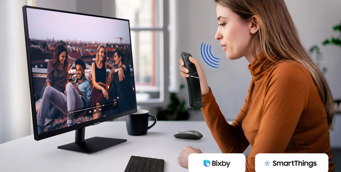 Монитор Samsung Smart Monitor M7 S32FM702UI 32" чёрный с регулируемым наклоном (LS32FM702UIXCI) Монитор Samsung Smart Monitor M7 S32FM702UI 32" чёрный с регулируемым наклоном (LS32FM702UIXCI) - 6