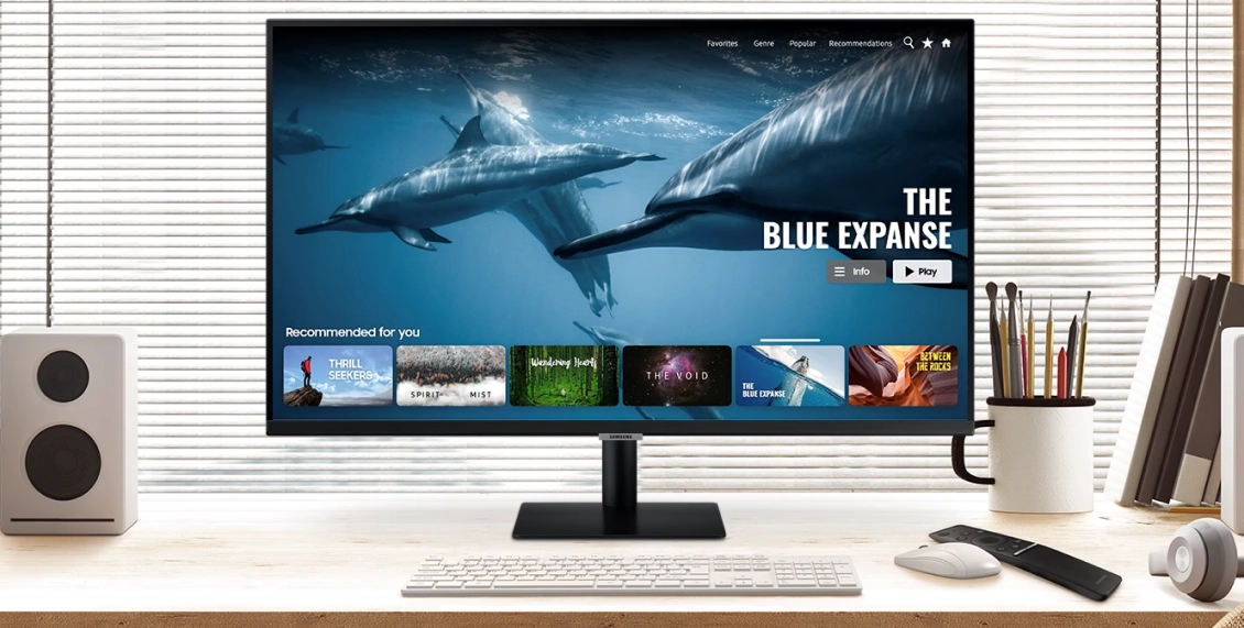 Монитор Samsung Smart Monitor M7 S32FM702UI 32" чёрный с регулируемым наклоном (LS32FM702UIXCI) Монитор Samsung Smart Monitor M7 S32FM702UI 32" чёрный с регулируемым наклоном (LS32FM702UIXCI) - 1