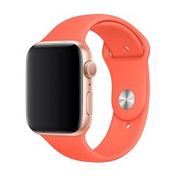 Спортивный ремешок для Apple Watch 42 / 44 / 45 / 49mm фторэластомер "спелый клементин"