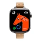 Умные часы Apple Watch Hermes Series 11 42mm GPS + Cellular Silver Titanium Case Kraft/Bleu Glacier Single Tour Twill Jump Attelage Strap (with Orange Hermès Sport band) - 2