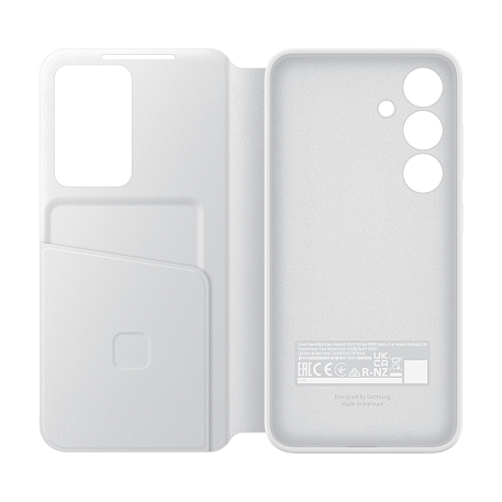 Чехол-книжка Samsung Smart View Wallet Case для Samsung Galaxy S24 полиуретан, поликарбонат, белый - 3