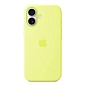 Клип-кейс (накладка) Silicone Case MagSafe для Apple iPhone 17 силикон, "неоновый жёлтый"