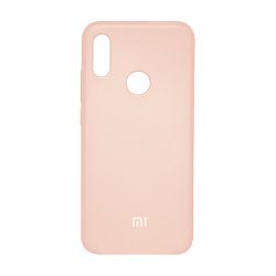 Клип-кейс (накладка) Silicone cover закрытый для Xiaomi Redmi Note 7 / Note 7 Pro / Note 7S силикон, пудровый