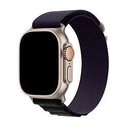 Ремешок альпийская петля для Apple Watch 44 / 45 / 46 / 49mm нейлон тёмно-фиолетовый
