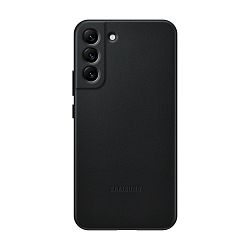 Клип-кейс (накладка) Samsung Leather Cover для Samsung Galaxy S22 Plus поликарбонат, кожа, чёрный