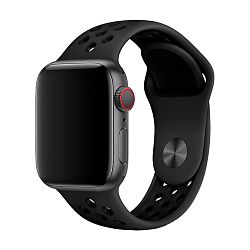 Спортивный ремешок Nike для Apple Watch 38 / 40 / 41 / 42mm фторэластомер чёрный