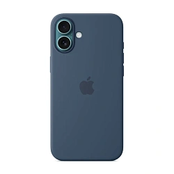 Клип-кейс (накладка) Silicone Case MagSafe для Apple iPhone 16 Plus силикон, "джинсовая ткань"