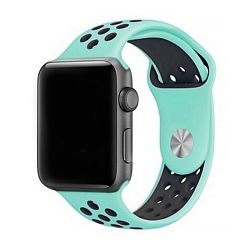 Спортивный ремешок Nike для Apple Watch 44 / 45 / 46 / 49mm фторэластомер мятный с чёрным