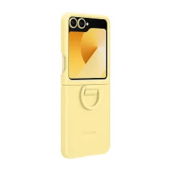 Клип-кейс (накладка) Samsung Silicone Case with Ring для Samsung Galaxy Z Flip 6 силикон, жёлтый